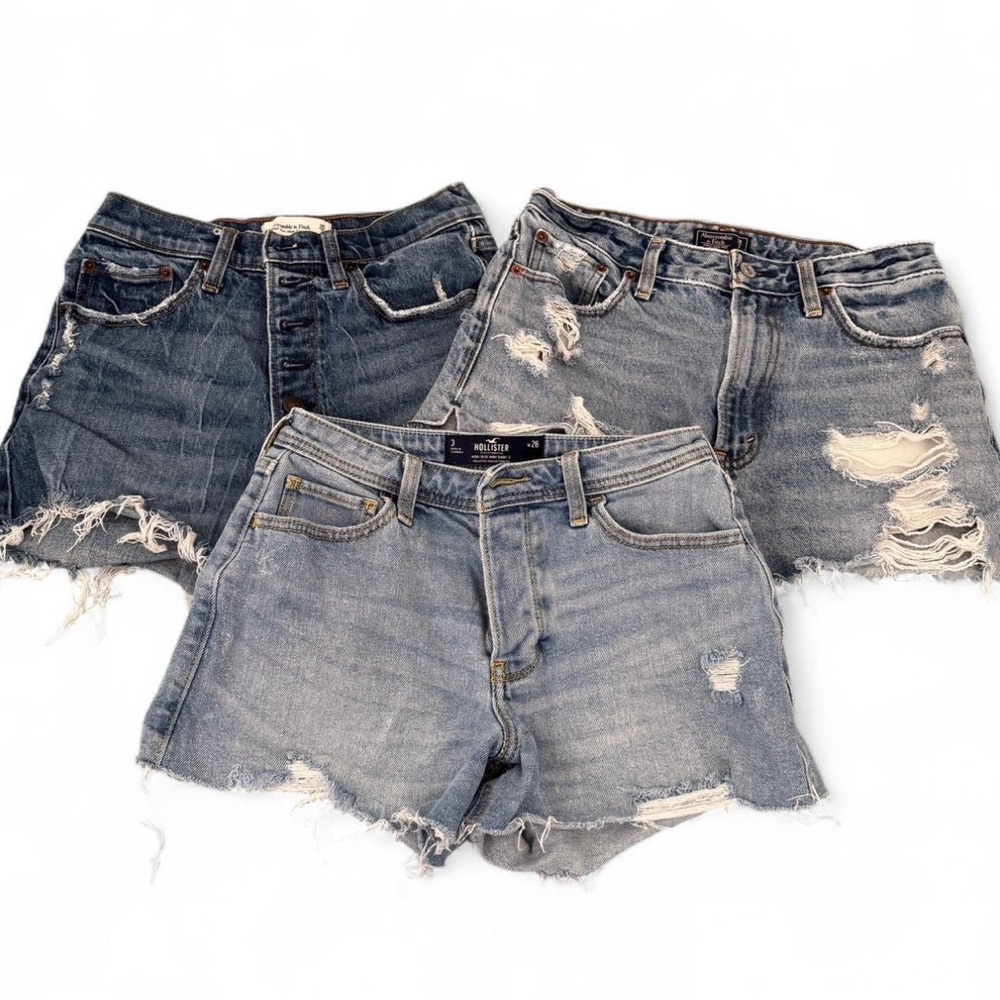 Bundle of 3 A&F and Hollister Denim Shorts